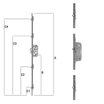 Kolvepaskvil 956 2200x25mm D50 C200-1074-1800mm u/lås