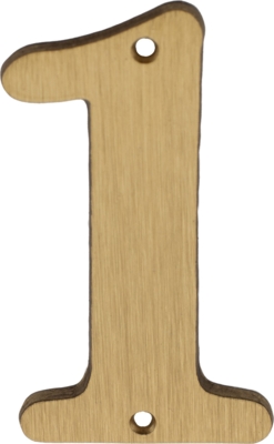 House number Model 565 Matt Brass lacquered 78 mm
